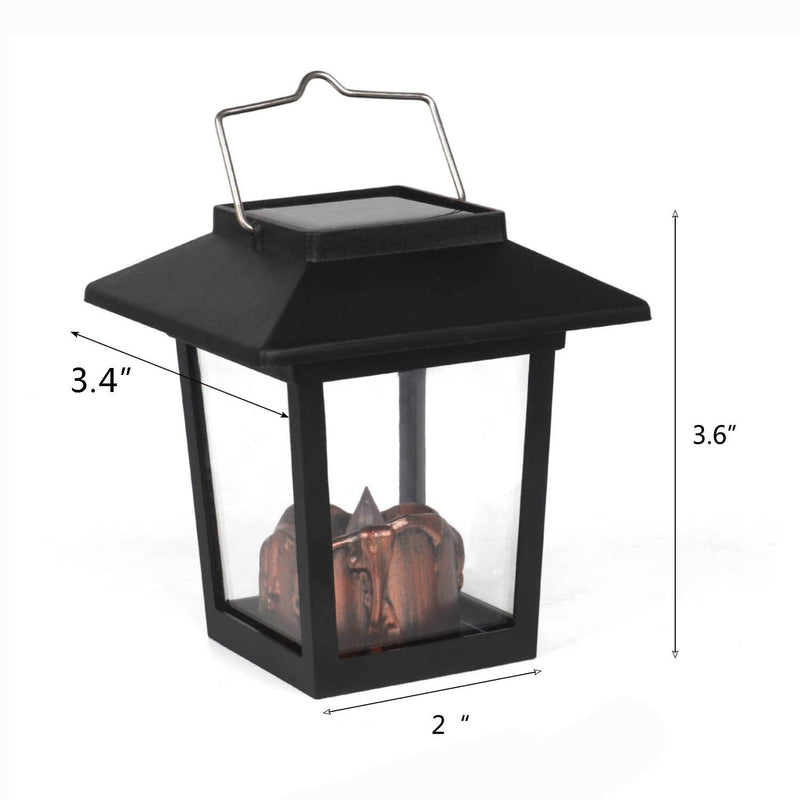 Retro Outdoor Decoration Electronic Hanging Lamp Garden Courtyard LED Portable Candle Solar Lanterns - Trendy Treasures